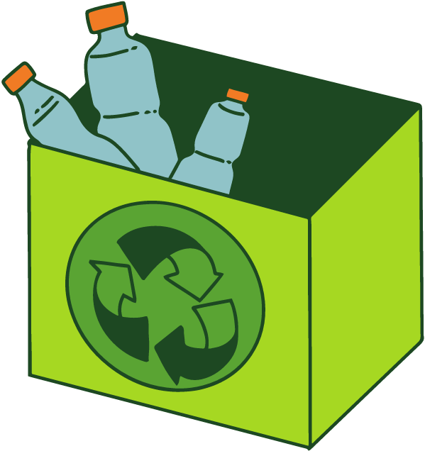 Collect the permitted items and waste from the list